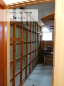 complimentary storage of the house