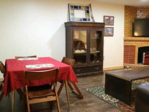 dining table in tv lounge